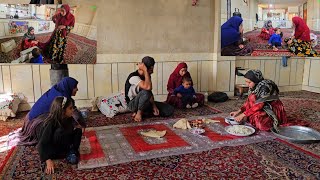 Daily Life of Mahmoud and Azam  Sewing Clothes in the Village and Cooking Kebabs for Lunch ❤️🏞️ [upl. by Trawets]