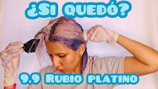 COMO PINTAR EL CABELLO DE PLATINADO  CABELLO RUBIO PLATINADO  Tinte 99 Hidracolor [upl. by Oznohpla]