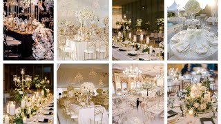 Top Trending white and gold theme wedding decoration ideas [upl. by Annahsed416]