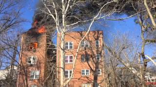 Fire on Bellevue Ave in Trenton April 1 2015 [upl. by Publias]