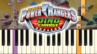 Power Rangers Dino Charge Theme Song Piano Tutorial [upl. by Adnorehs]