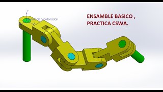 Ensamble ejemplo CSWA SolidWorks tutorial😎💻 [upl. by Enahsed577]