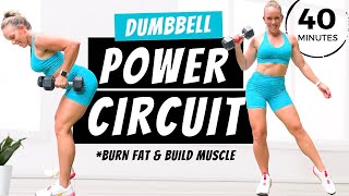 40 MIN POWER CIRCUITS WORKOUT  Strength amp Conditioning   Weights [upl. by Ellebasi]