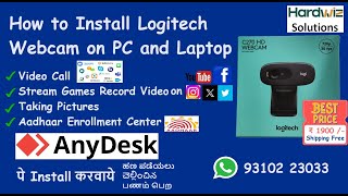 Logitech C270 HD Webcam Installation  Logitech Webcam for C270 Aadhaar Enrollment UIDAI  Hardwiz [upl. by Scottie]