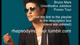 Bruno Mars Unorthodox Jukebox Promo Tour Videos  rhapsodyincolour [upl. by Elleynad]