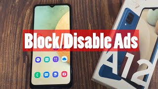 How to BlockDisable Ads in Samsung Galaxy A12 [upl. by Barncard]