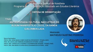 Banca de Defesa  MATHEUS FAUSTINO PEDROSA [upl. by Nailil]