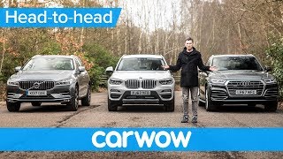 BMW X3 vs Audi Q5 vs Volvo XC60 2018  which is best  HeadtoHead [upl. by Howzell]