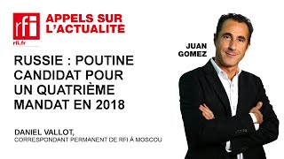 Russie  Poutine candidat pour un quatrième mandat en 2018 [upl. by Pimbley]