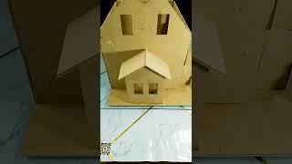 Best Idea to make Cardboard House Project diy craft crafthouse cardboardhome diydollhouse [upl. by Alurta]