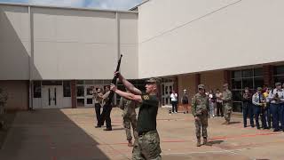 MacArthur Highlander Battalion Armed Solo C1LT Godfrey 2024 Oklahoma State Championship Drill Meet [upl. by Curry]