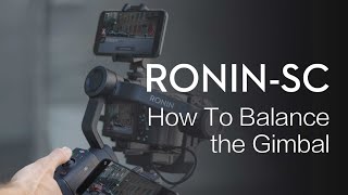 RONINSC  How To Perfectly Balance Your Gimbal With Few Steps [upl. by Feeney]