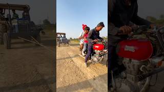 Royal Enfield Bullet VS Two Tractor 🚜 minivloging vlogs shorts [upl. by Eignav]