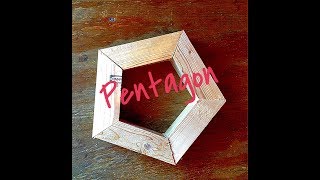 How to cut a pentagon on a miter saw [upl. by Buell]