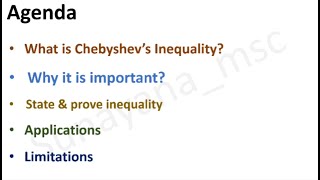 Chebbycheffs inequality  Introduction  state amp prove inequality  applications  limitations [upl. by Auliffe805]