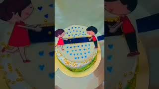 New trending design Ribbon cake happy couples [upl. by Notliw]