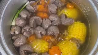 Soup Cambodia soup vegetables meatballs [upl. by Anirtik]