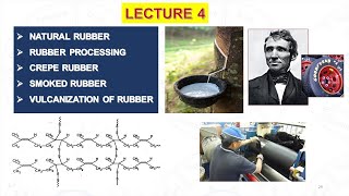 LECTURE 4 VULCANIZATION OF RUBBER  NATURAL RUBBER  PROCESSING OF RUBBER [upl. by Aikat]