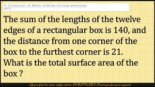 A Collection of Maths Problem Solving Questions 572 Area [upl. by Arta]