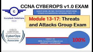 CyberOps Modules 1317 Threats and Attacks Group Exam  CCNA CyberOps Exam Answers [upl. by Delamare731]