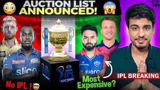 IPL 2025 Auction  Mega Auction List Announced 🔥  Date  Time  Venue  Players Details [upl. by Llecram]