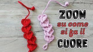 ZOOM sul cuore della catena di cuori alluncinetto  SU RICHIESTA [upl. by Malachi248]