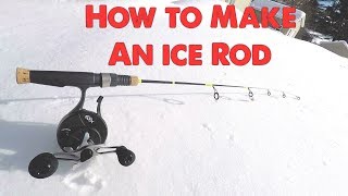 How To Make an Ice Fishing  Jig Rod Complete Tutorial [upl. by Yaresed]