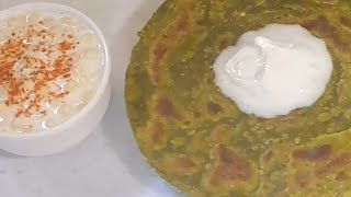 palak paratha recipe healthy foodyttube tranding [upl. by Ahsehat900]