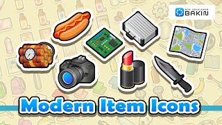 Rpg Developer Bakin Modern Item Icons Brand New DLC [upl. by Aterg575]