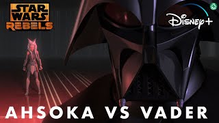 Darth Vader vs Ahsoka Tano Star Wars Rebels  Disney [upl. by Ahseenal2]