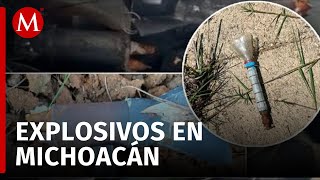 Desactivan 11 explosivos adaptables a drones en Michoacán [upl. by Shana]