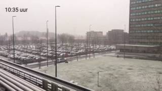 Lichte sneeuw in Eindhoven [upl. by Arahsit]