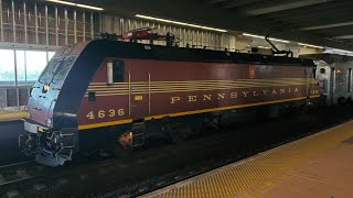 NJT Pennsylvania Railroad Heritage Unit Departing Secaucus Junction 82824 [upl. by Millicent889]