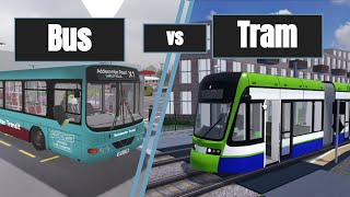 Croydon ROBLOX Bus vs Tram  The Ultimate Driving Battle [upl. by Neggem258]