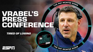 IT SUCKS TO LOSE‼️ Mike Vrabel fired back during a press conference 🗣️  The Pat McAfee Show [upl. by Enautna]