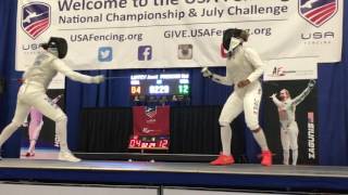 2017 July Challenge Div I Womens Foil Highlights [upl. by Ayotna]