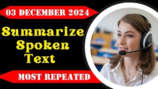 Summarize Spoken Text PTE Academic amp PTE Core  December 2024 Practice Predictions [upl. by Firman284]