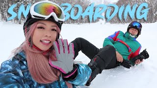 Our First Time Snowboarding ft Japanese BBQ Mukbang [upl. by Anoiuq296]