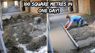 Sand amp Cement Floor Screed Timelapse  100 Square Metres in ONE day [upl. by Culberson]