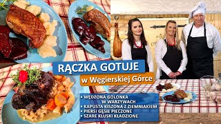 Rączka gotuje wędzona golonka w warzywach piersi gęsie pieczone z szarymi kluskami kładzionymi [upl. by Lillith]