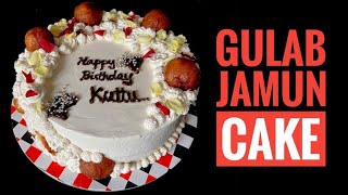 GULAB JAMUN CAKE  INDIAN FUSION CAKE  കൊതിയൂറും ഗുലാബ് ജാമുൻ കേക്ക്  TASTY AND VARIETY CAKE [upl. by Isnan851]