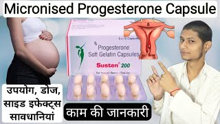 micronised progesterone soft gelatin capsules 200 mg  susten capsules in pregnancy [upl. by Darrick546]