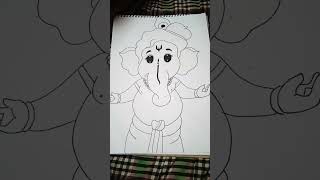 Ganesh ji ki drawing 🥰🥰🙏🙏 [upl. by Damara]