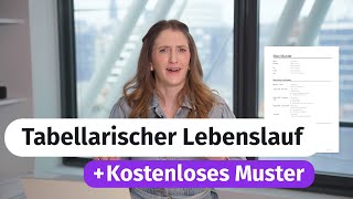 Tabellarischen Lebenslauf erstellen ✅ kostenlose Vorlage [upl. by Alegnave]