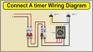 How to Make Connect A timer Wiring Diagram  time delay relay [upl. by Painter609]