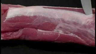 Cooking Tips  How to Trim Fat from Pork Tenderloin [upl. by Rofotsirk645]