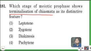 Which stage of meiotic prophase shows terminalisation of chiasmata as its distinctive feature [upl. by Tychon280]