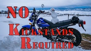 MotoVlog  how well does the Yamaha TW200 work in deep snow [upl. by Manton]