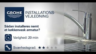 Installation af køkkenvandhane  GROHE [upl. by Neomah427]