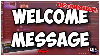 NEW  How to make a CUSTOMIZABLE WELCOME MESSAGE for your discord bot  Discordjs V14 [upl. by Alva]